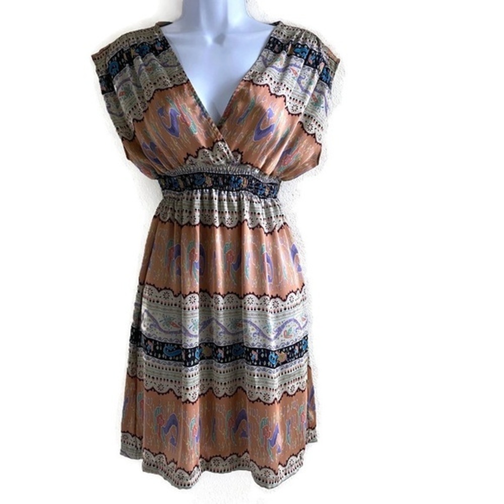 Orion London Print Tank Dress Peach XS/S